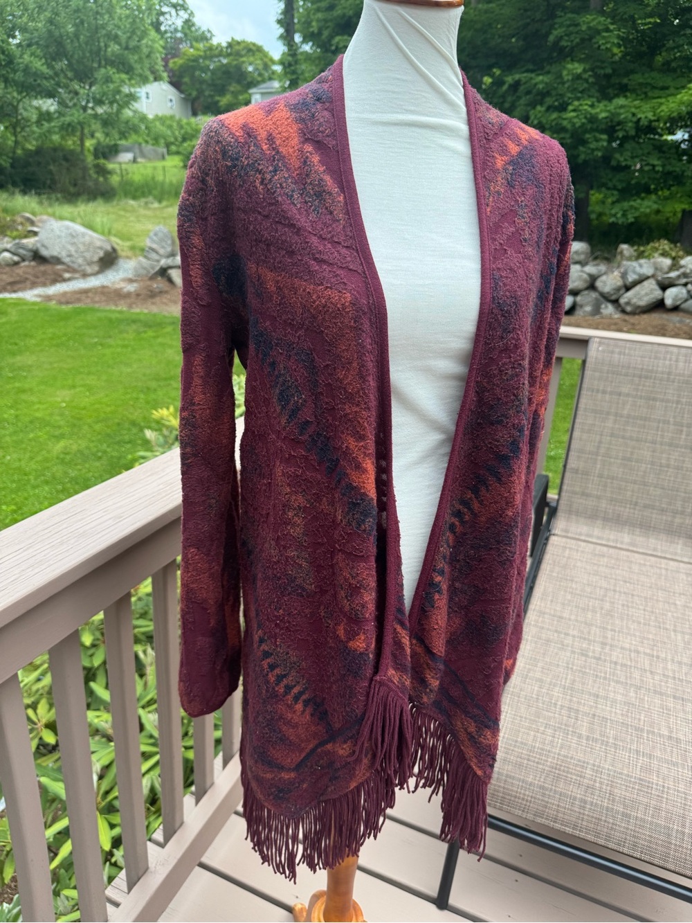 Lucky Brand Fringe Cardigan Sweater